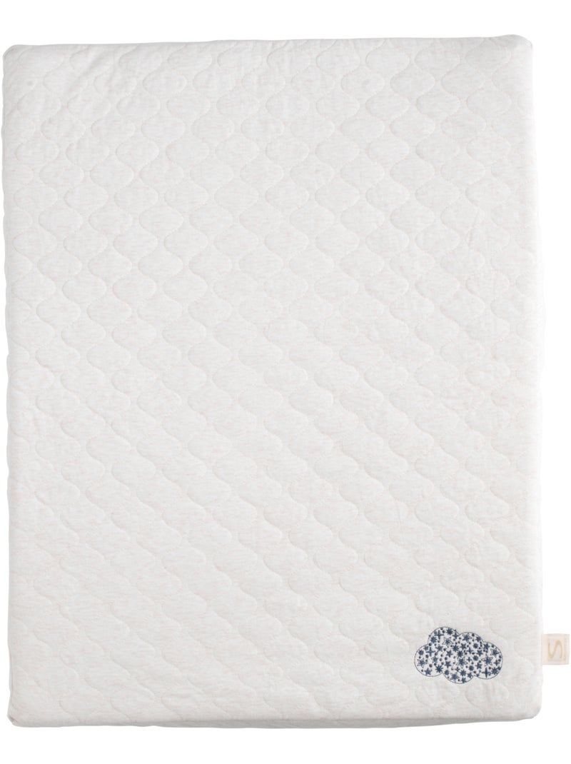 Matelas à langer en coton avec serviette - Noir Beige Bleu - Kiabi