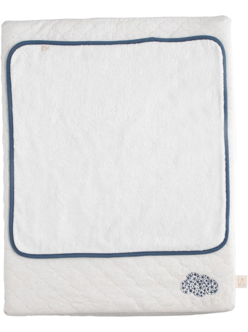 Matelas à langer en coton avec serviette - SAUTHON Noir Beige Bleu - Kiabi