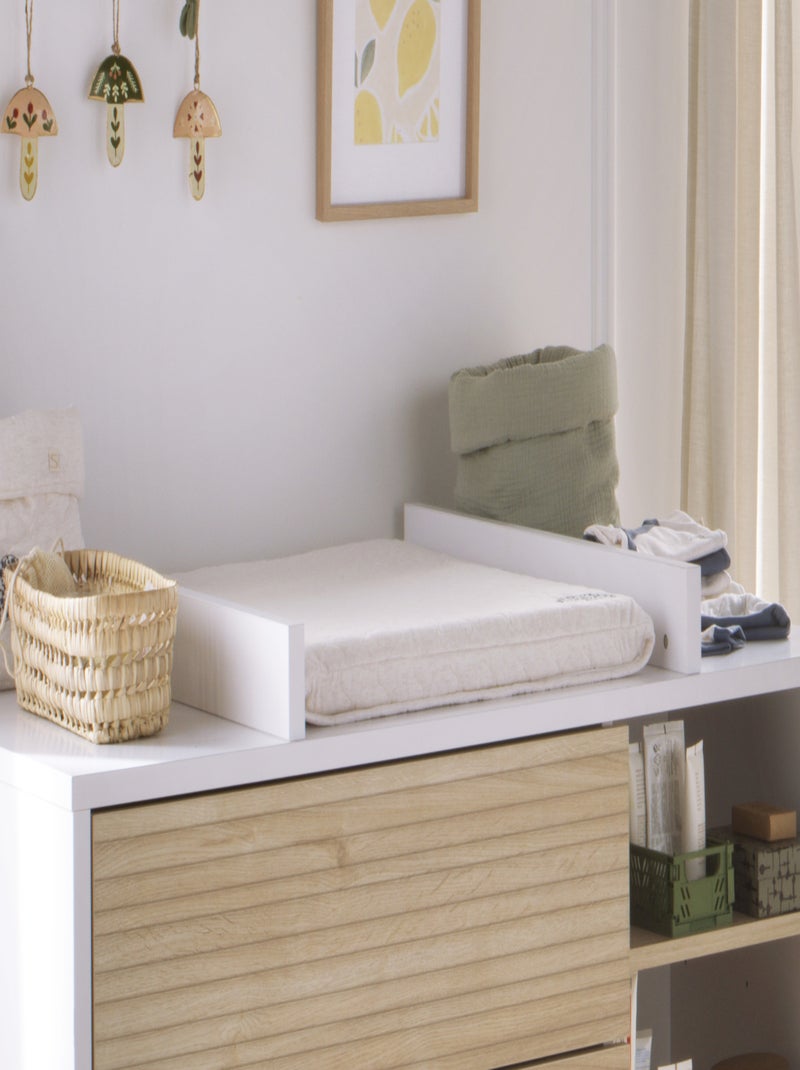 Matelas à langer en coton avec serviette - SAUTHON Noir Beige Bleu - Kiabi