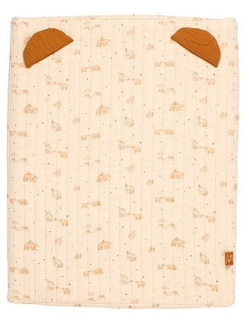 Matelas à langer en double gaze de coton et sa serviette - SAUTHON