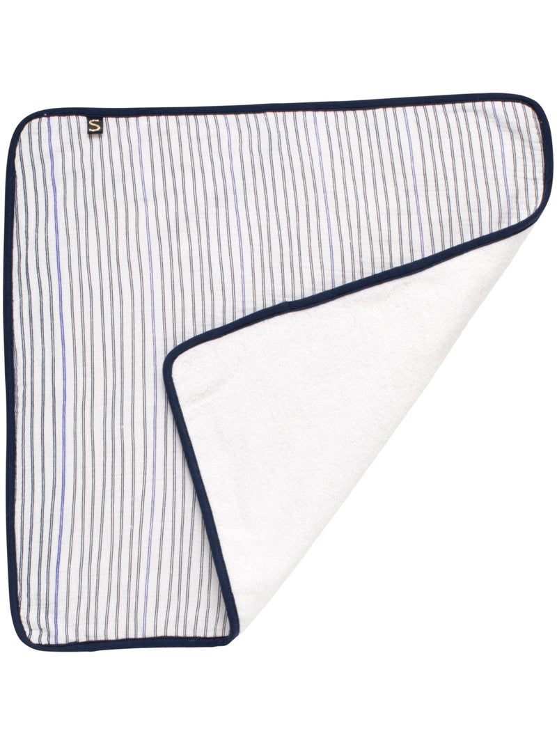 Matelas à langer en double gaze de coton et sa serviette - SAUTHON Bleu - Kiabi