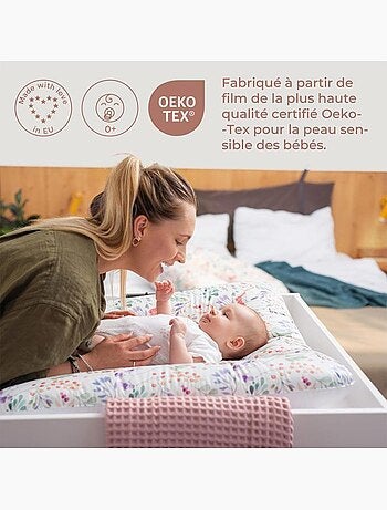 Matelas à langer épais lavable - imprimé souris à vélo - ceba baby