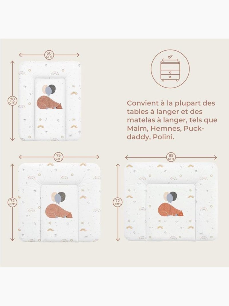Matelas à langer épais lavable imperméable - joyeux safari - ceba baby Blanc - Kiabi