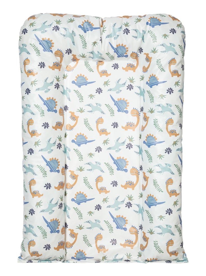 Matelas à langer Flocon Hypoallergénique - Funny Dino - Babycalin Bleu Vert - Kiabi