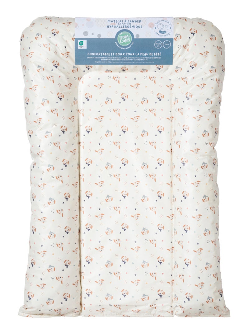 Matelas à langer Flocon Hypoallergénique - Toutou - Babycalin Marron noisette - Kiabi