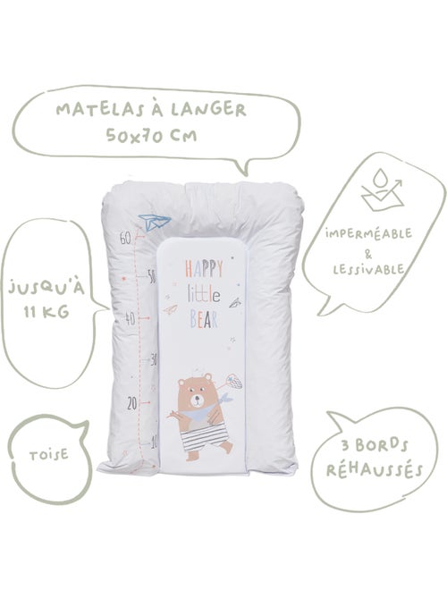Matelas à langer Flocons 50x70 cm - Matelas à langer pour bébé en PVC - Kiabi