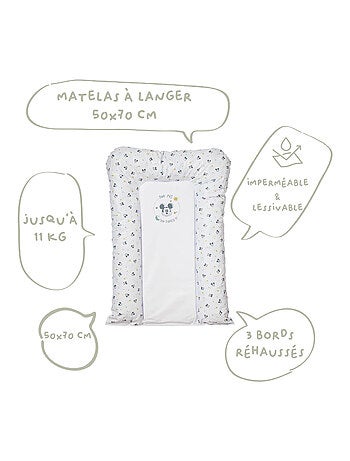 Matelas à langer Flocons Naissance en PVC - Minnie Good Morning - Disney Baby