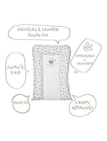 Matelas à langer Flocons Naissance en PVC - Minnie Good Morning - Disney Baby