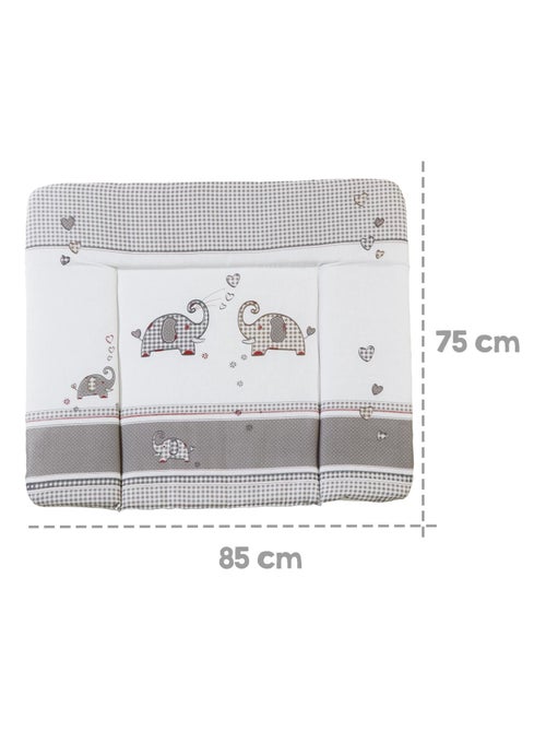 Matelas à langer imprimé éléphant 85 x 75 cm 'Jumbotwins' ROBA - Kiabi