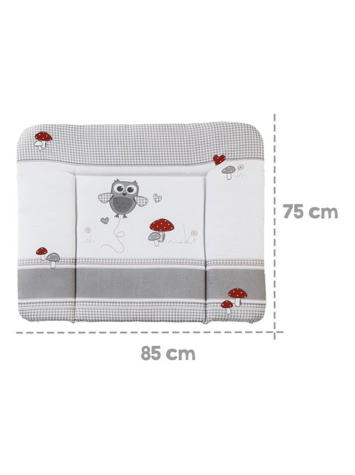 Matelas à langer imprimé hibou 85 x 75 cm 'Adam & Eule' ROBA - Kiabi