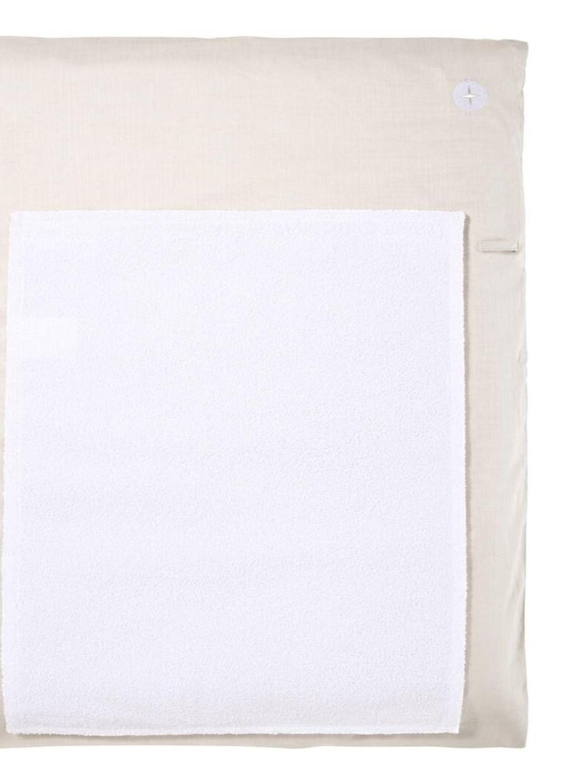 Matelas à langer lavable en coton 50 x 70 cm Beige sable - Kiabi