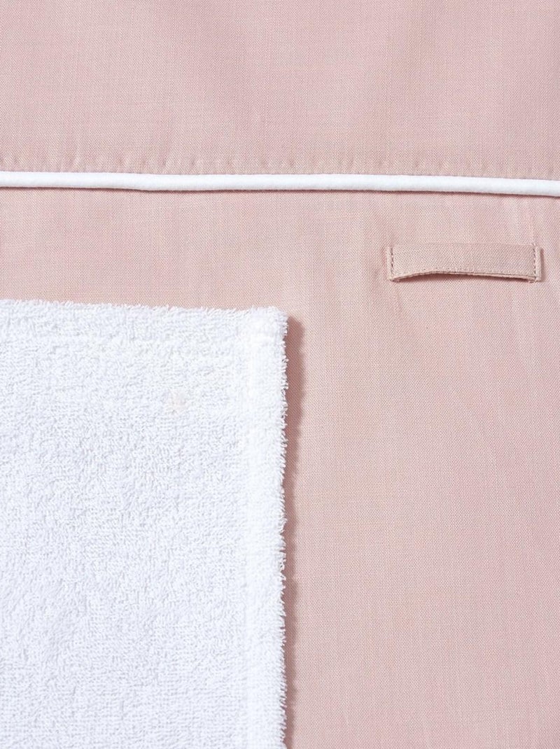 Matelas à langer lavable en coton 70 x 80 cm Rose pâle - Kiabi