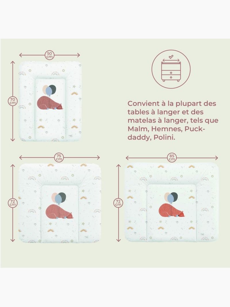 Matelas à langer lavable pvc imperméable 75x72 cm - ceba baby Blanc - Kiabi