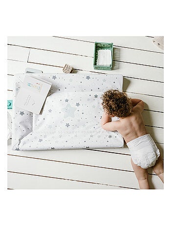 Matelas à langer Luxe 50x70 cm Etoiles grises + toise - Babycalin