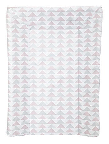 Matelas à langer Luxe 50x70 cm Géométrique rose et gris