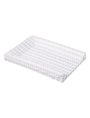 Matelas à langer Luxe 50x70 cm Géométrique rose et gris