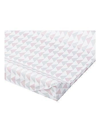 Matelas à langer Luxe 50x70 cm Géométrique rose et gris