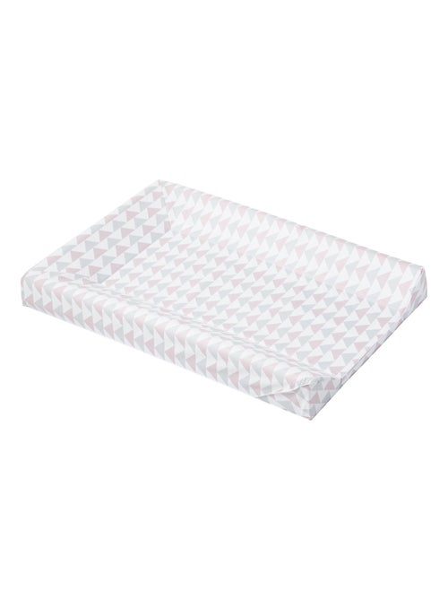 Matelas à langer Luxe 50x70 cm Géométrique rose et gris - Kiabi