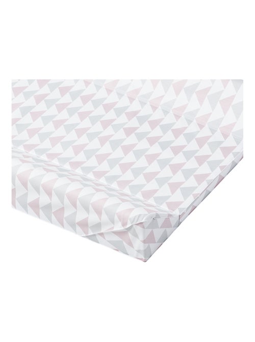 Matelas à langer Luxe 50x70 cm Géométrique rose et gris - Kiabi