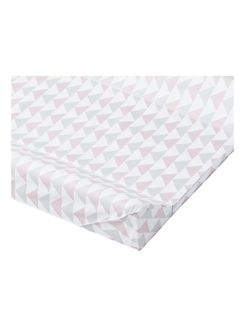 Matelas à langer Luxe 50x70 cm Géométrique rose et gris Rose - Kiabi