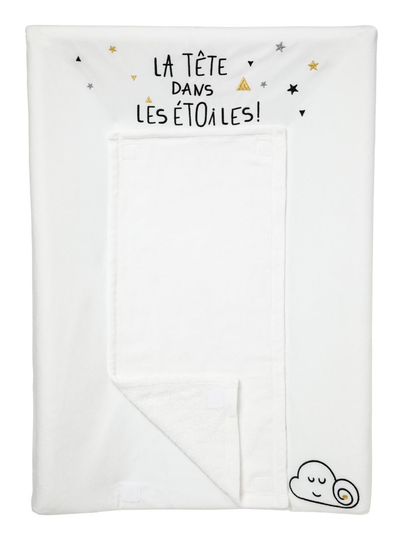 Matelas à langer Luxe Intégral en velours - Etoile Filante - Little Band Blanc Doré Noir - Kiabi