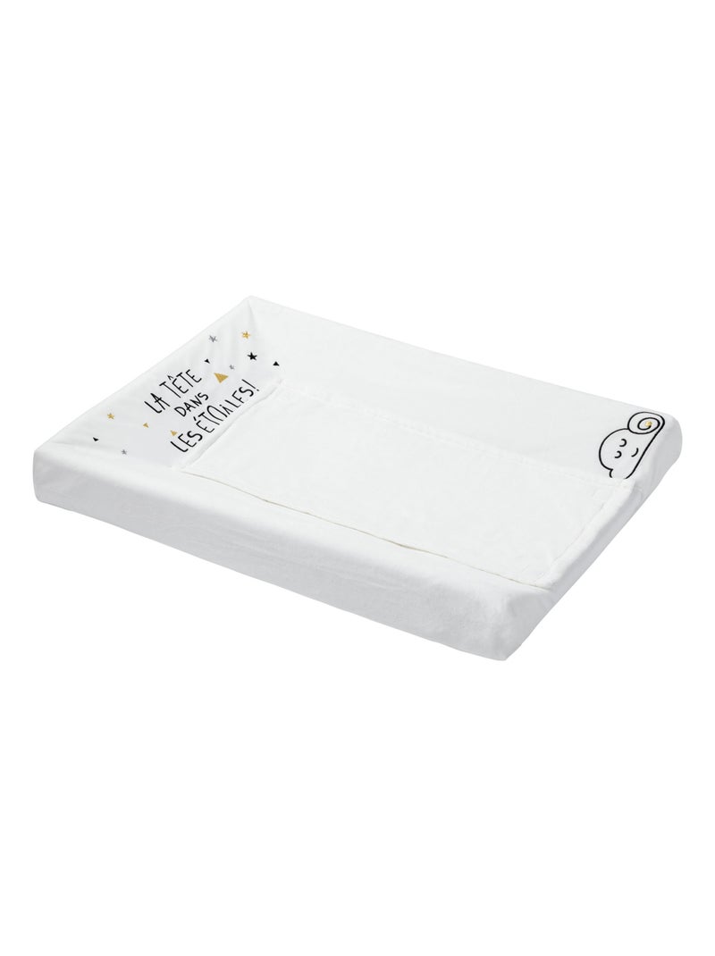 Matelas à langer Luxe Intégral en velours - Etoile Filante - Little Band Blanc Doré Noir - Kiabi