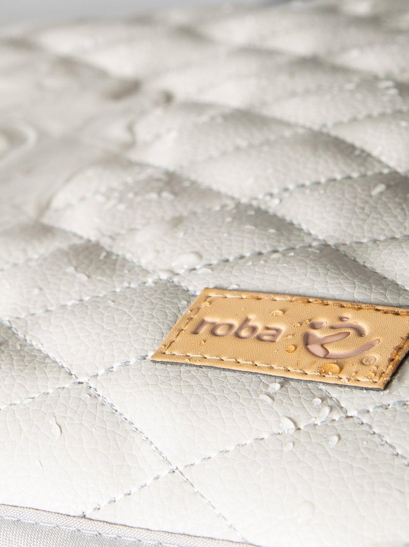 Matelas à langer matelassé déperlant en cuir PU 'Luxe' ROBA Grège - Kiabi