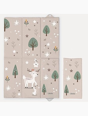 Matelas à langer nomade imperméable 40x60 cm animaux forêt - kikido