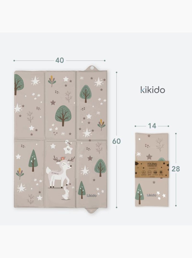 Matelas à langer nomade imperméable 40x60 cm animaux forêt - kikido Beige - Kiabi