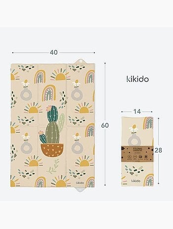 Matelas à langer nomade pliable imperméable 40x60 cm - kikido