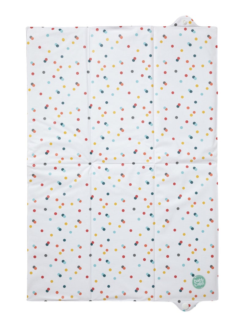 Matelas à langer nomade pliant Pois - Pois - Babycalin Blanc Multicolore - Kiabi