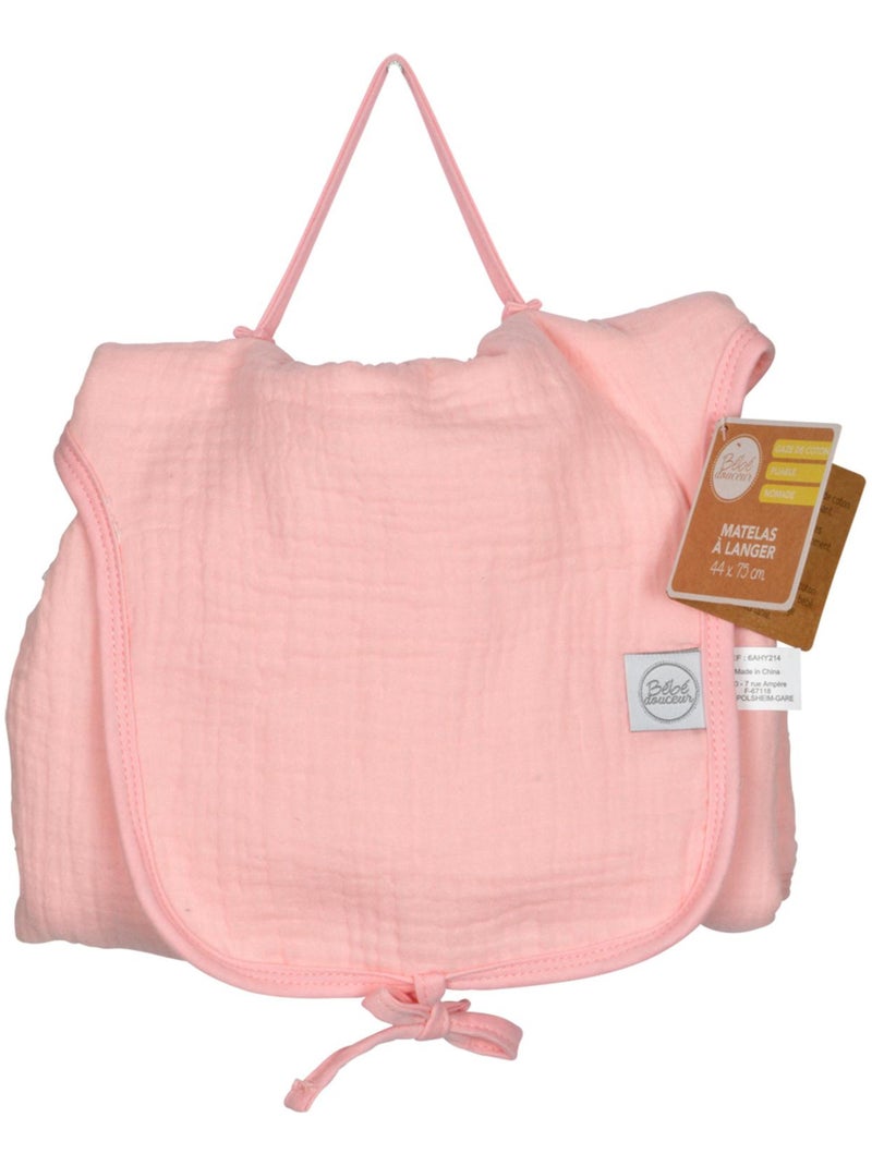 Matelas à langer nomade Rose clair - Kiabi