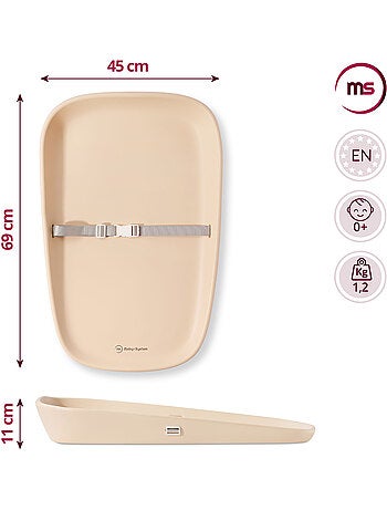 Matelas à langer plan souple imperméable ceinture de sécurité moby-system