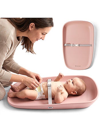 Matelas à langer plan souple imperméable ceinture de sécurité moby-system