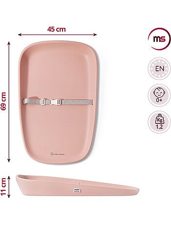 Matelas à langer plan souple imperméable ceinture de sécurité moby-system