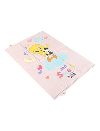 Matelas à langer pliable Looney Tunes pour enfant, peu encombrant et moelleux