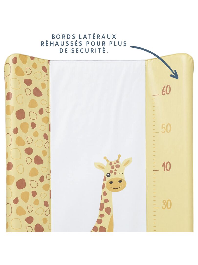 Matelas à langer Premium 50x70 cm - Toise girafe Jaune - Kiabi
