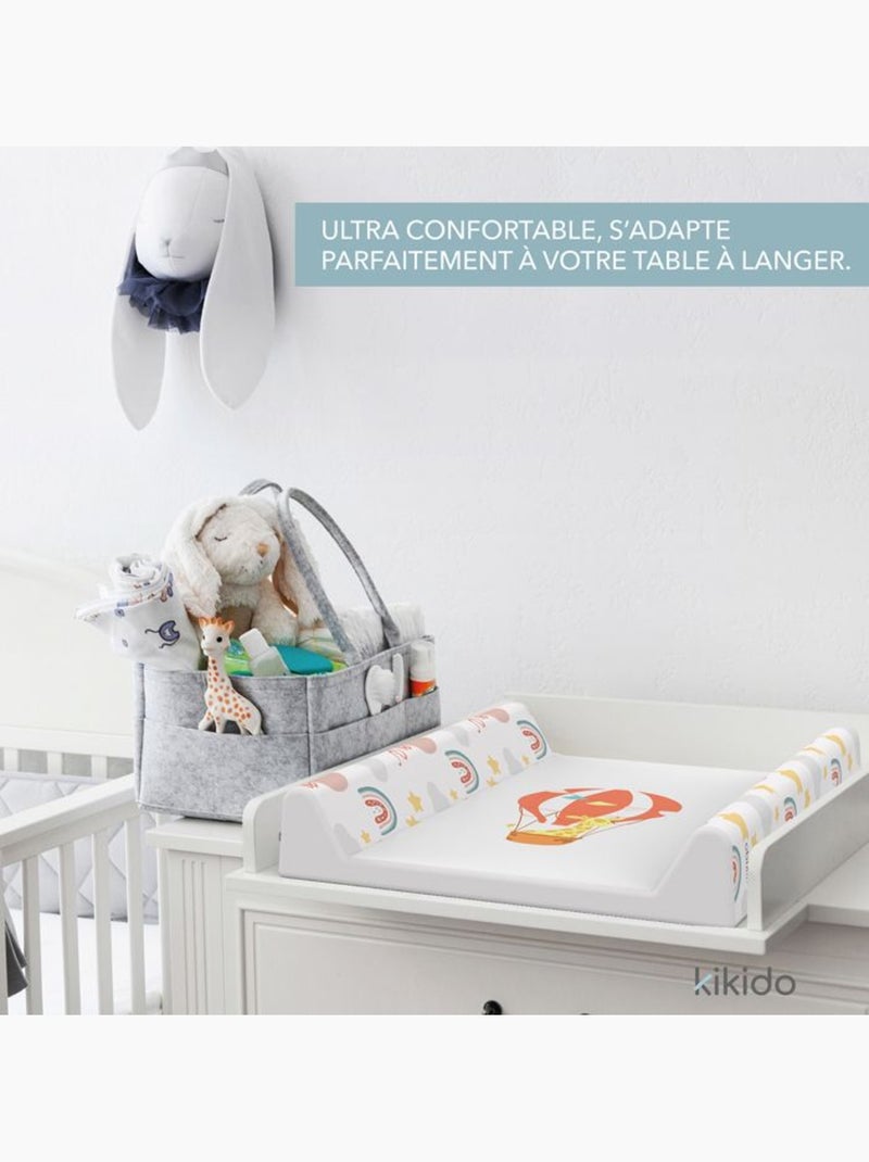 Matelas à langer rigide 50x70 cm imperméable motif montgolfière - kikido Blanc - Kiabi