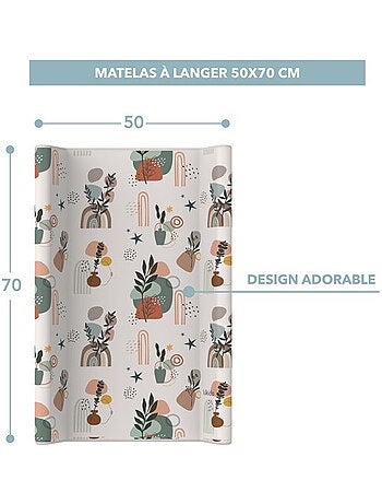 Matelas à langer rigide 50x70 cm imperméable pvc oeko-tex - kikido