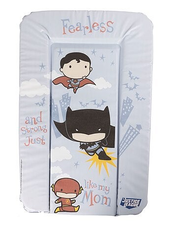 Matelas à langer souple- Justice League Batman, Flah, Superman