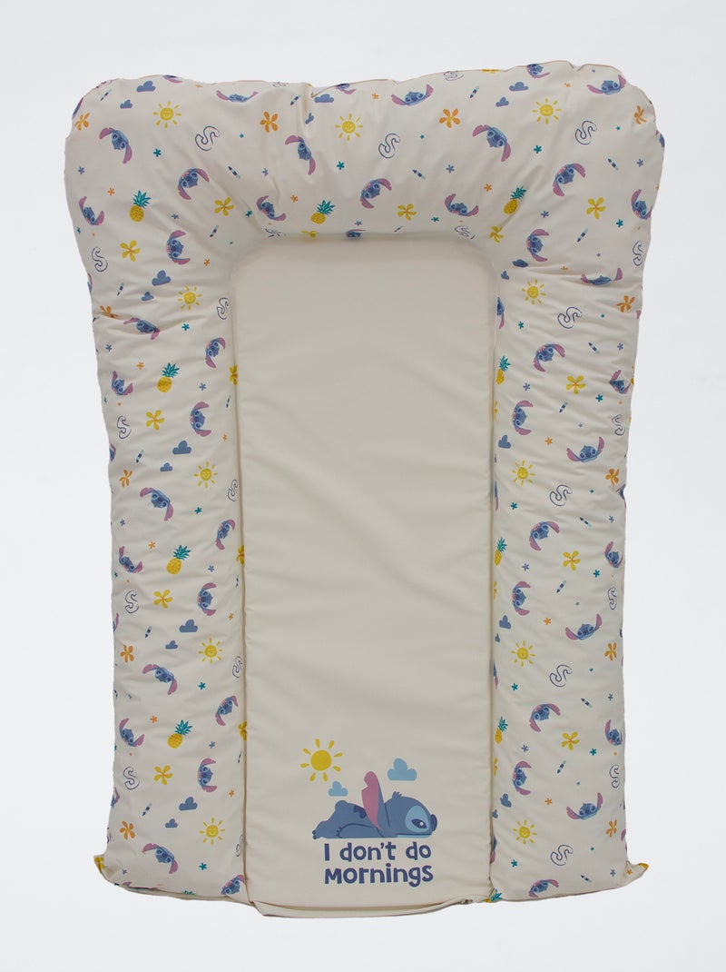 Matelas à langer 'Stitch' blanc/bleu - Kiabi