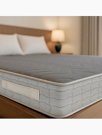Matelas à mémoire de forme THE WHITE STONE - H.22 cm - Orthopédique - Antibactérien