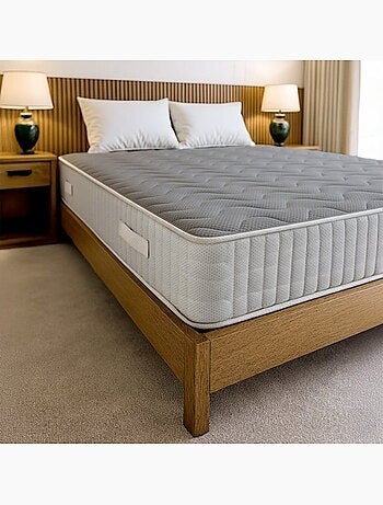 Matelas à mémoire de forme THE WHITE STONE - H.22 cm - Orthopédique - Antibactérien