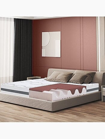 Matelas à mémoire de forme the white stone - h.27 cm - orthopédique