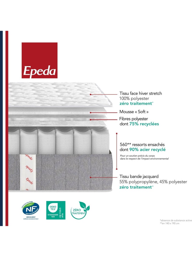 Matelas à ressorts ensachés Classique 2 - Epeda N/A - Kiabi