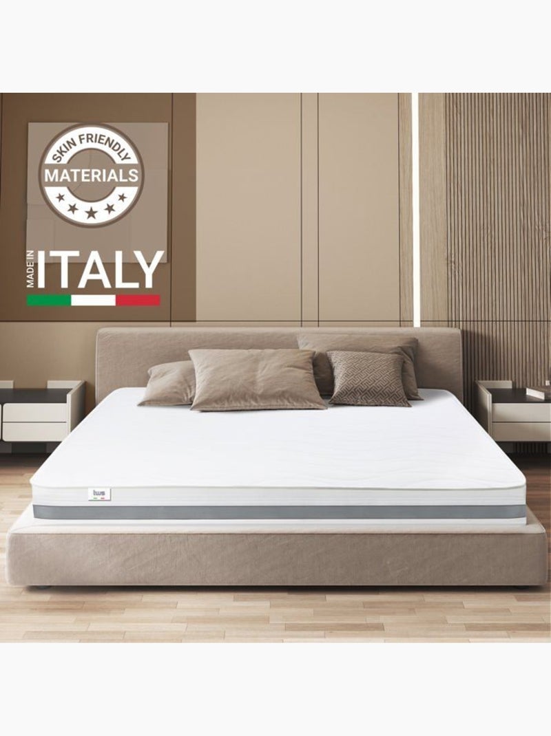 Matelas à ressorts ensachés THE WHITE STONE - H.20 cm - Orthopédique Blanc - Kiabi