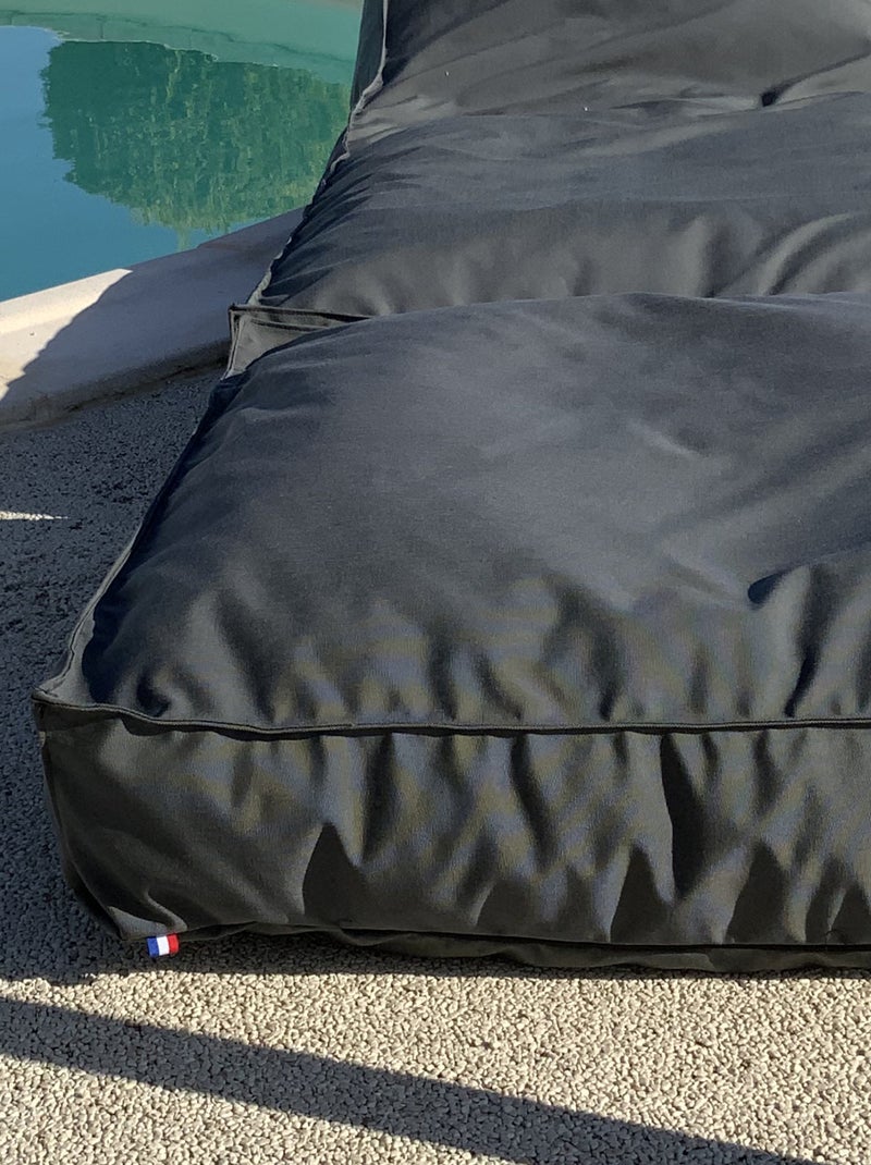 Matelas bain de soleil en microbille gris anthracite - Kiabi