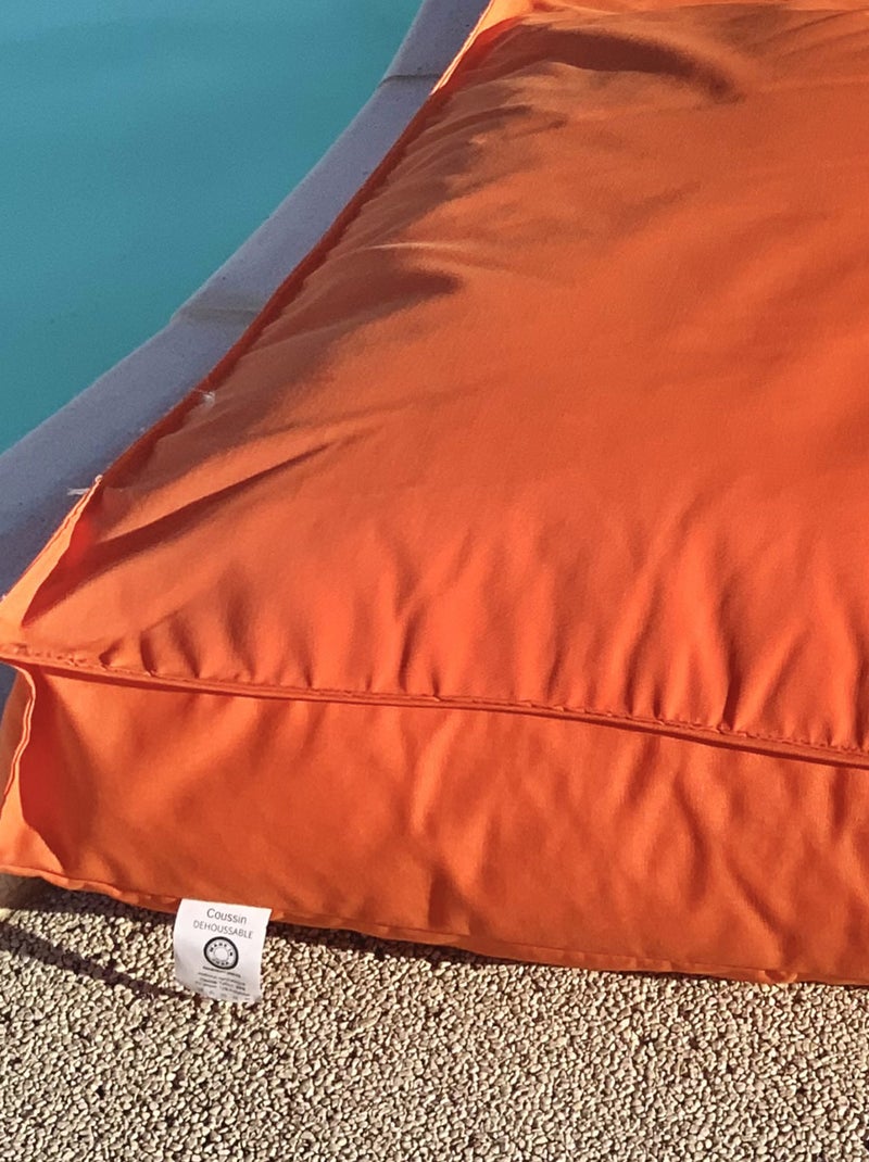 Matelas bain de soleil en microbille Orange - Kiabi