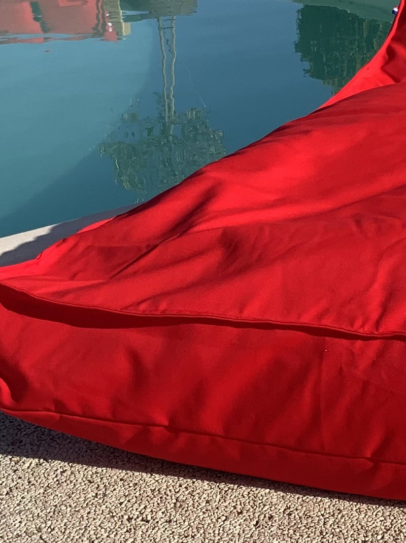 Matelas bain de soleil en microbille Rouge - Kiabi