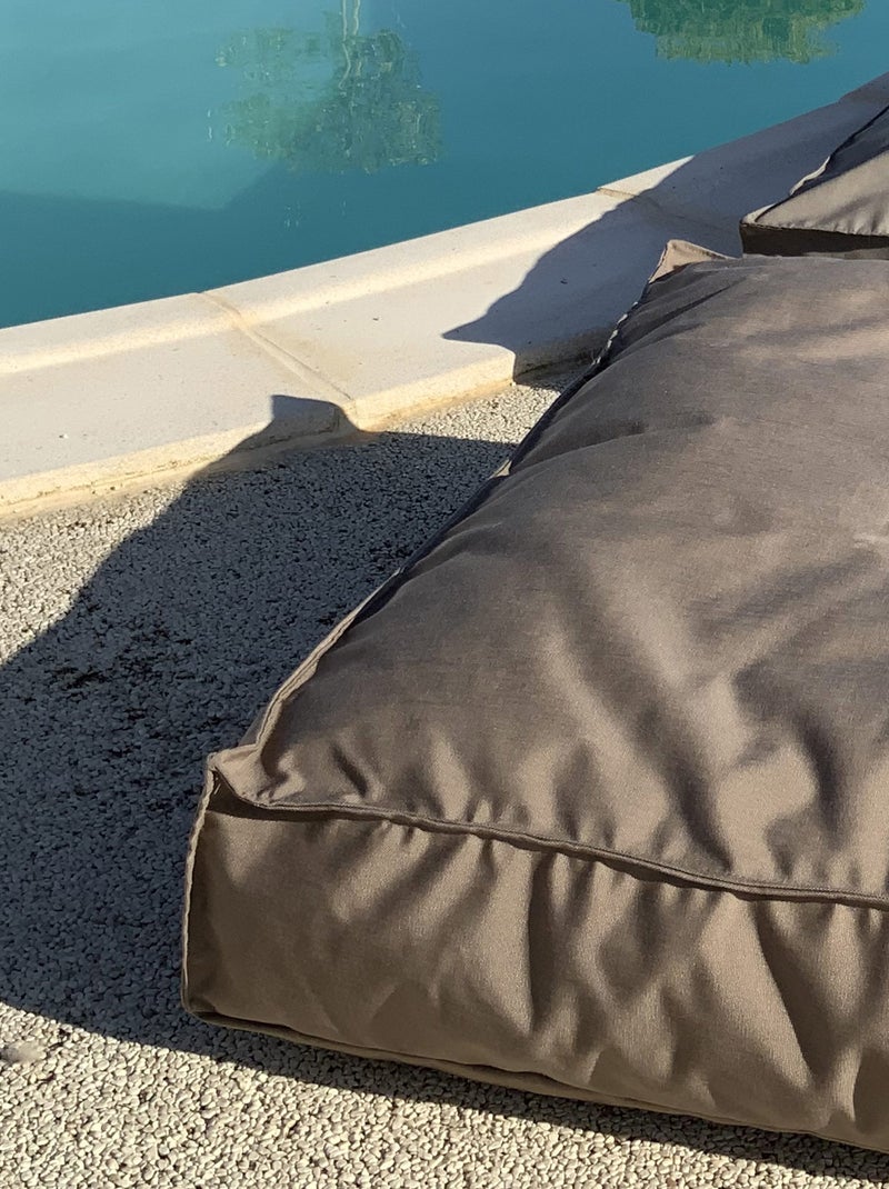Matelas bain de soleil en microbille Taupe - Kiabi